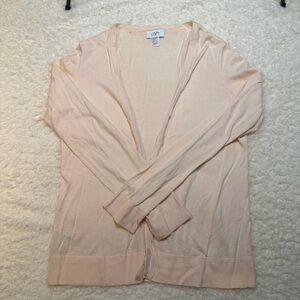 LOFT Ann Taylor Women's Light Pink Cardigan Size Large